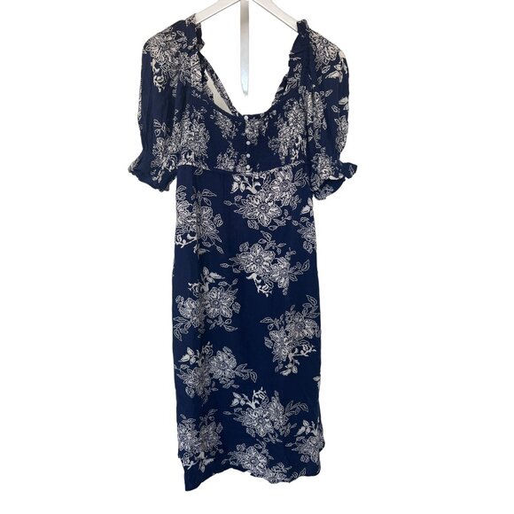 By Anthropologie Puff-Sleeve Floral Midi Dress - Picture 5 of 7